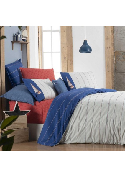 Kos Fancy Poplin Çift Kişilik Nevresim Takımı