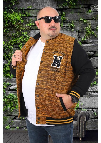 Hardal Renk Erkek Mont College M9 22728 Modern Tasarım ve Konfor