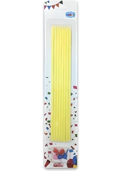 18 cm Sarı Mum 7'li
