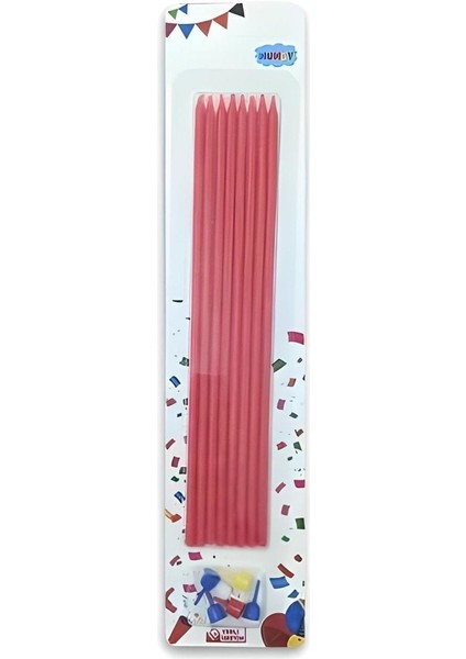 18 cm Kırmızı Mum 7'li