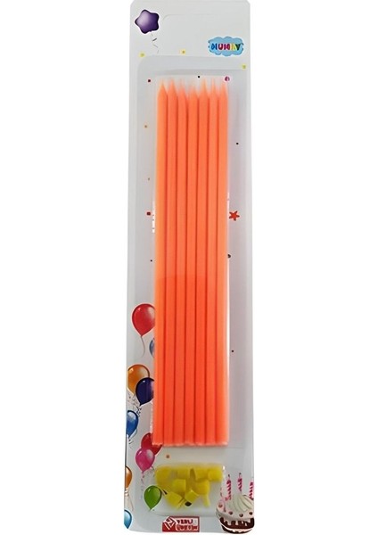 18 cm Turuncu Mum 7'li