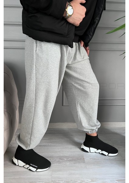 Kışlık Kalın Şardonlu Paçası Lastikli Geniş Salaş Eşofman Altı Rahat Oversize Jogger