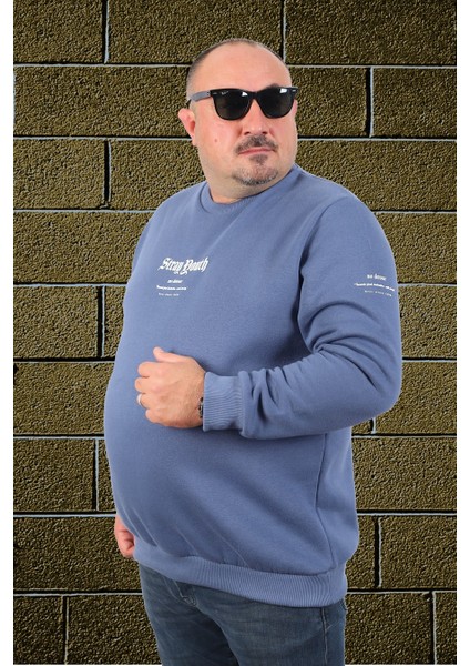 Sweatshirt Bisiklet Yaka Stray South 22730 Mavi