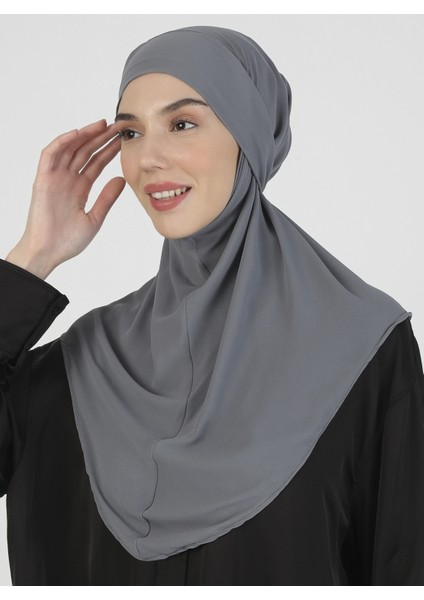 Krep Kemerli Türban - Koyu Gri - Ecardin fiyatları