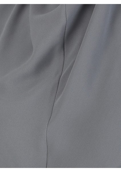 Krep Kemerli Türban - Koyu Gri - Ecardin fırsatları