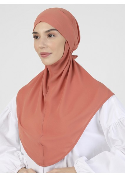 Krep Kemerli Türban - Somon - Ecardin