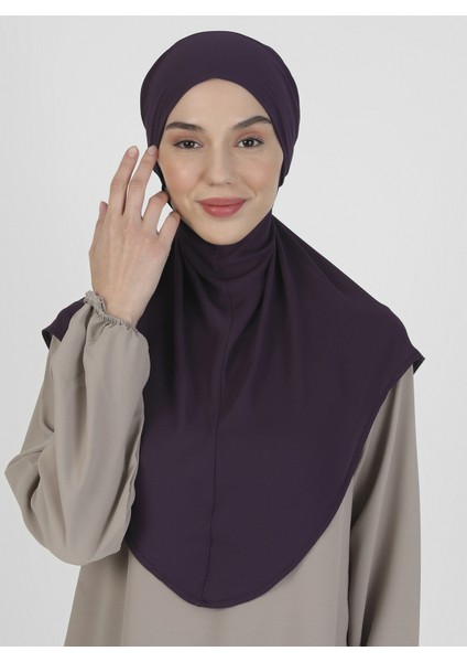 Krep Kemerli Türban - Mor - Ecardin