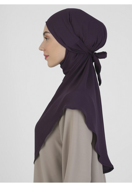 Krep Kemerli Türban - Mor - Ecardin modelleri