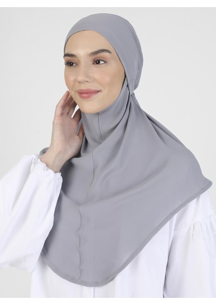 Krep Kemerli Türban - Açık Gri - Ecardin fiyatları