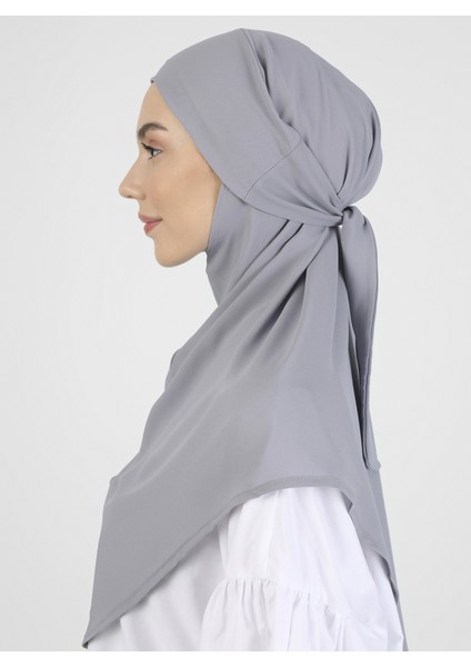 Krep Kemerli Türban - Açık Gri - Ecardin modelleri