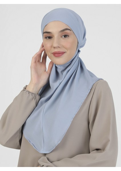 Krep Kemerli Türban - Bebe Mavi - Ecardin