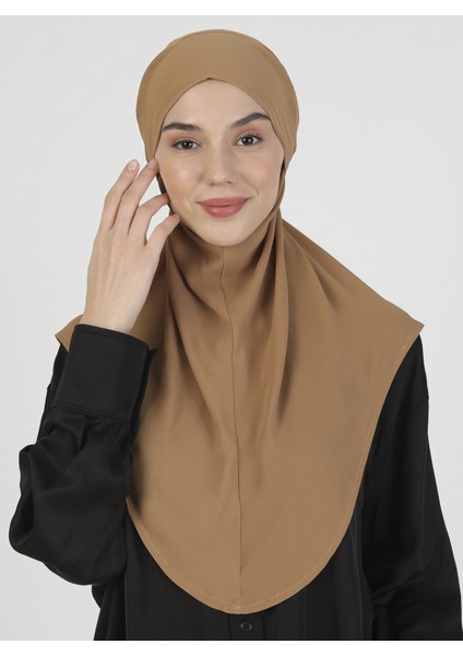 Krep Kemerli Türban - Camel - Ecardin