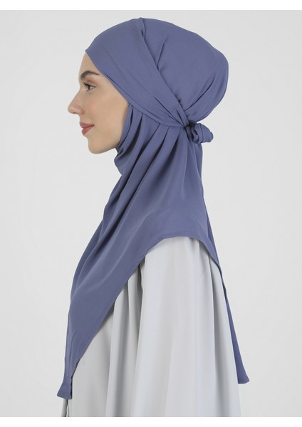 Krep Kemerli Türban - Kot Mavi - Ecardin modelleri