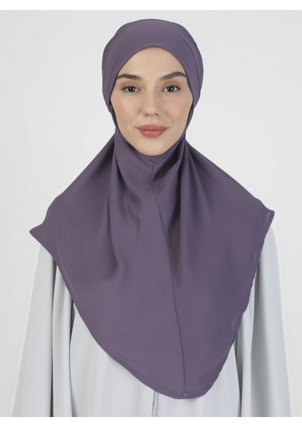 Krep Kemerli Türban - Lila - Ecardin