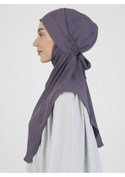 Krep Kemerli Türban - Lila - Ecardin modelleri