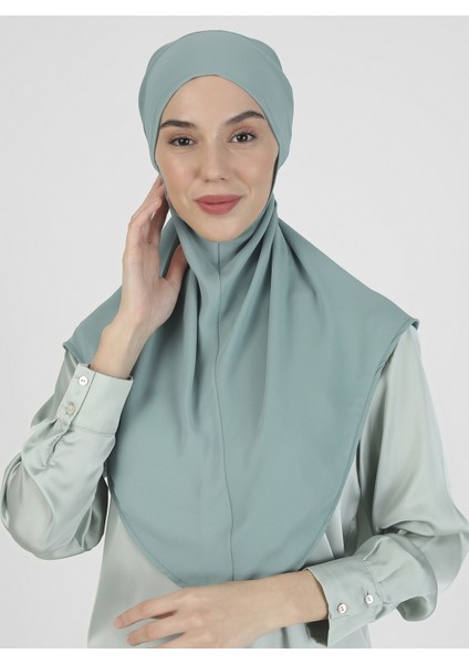 Krep Kemerli Türban - Mint Yeşili - Ecardin