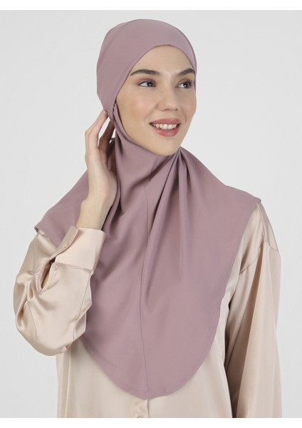 Krep Kemerli Türban - Gül Kurusu - Ecardin