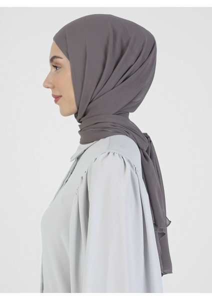 Boneli Şifon Şal - Kül Grisi - Ecardin modelleri