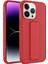 Apple iPhone 14 Pro Max Kapak Standlı El Tutacaklı Silikon Kılıf - Kırmızı 1