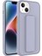 Apple iPhone 14 Plus Kapak Standlı El Tutacaklı Silikon Kılıf - Gri 1