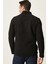 AC&Co / Altınyıldız Classics Erkek Siyah Anti-Pilling Tüylenme Yapmayan Standart Fit Bato Yaka Soğuk Geçirmez Polar Sweatshirt