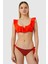 5400 Kiremit Fırfırlı Bikini Takımı 1