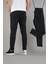 Erkek Slim Fit Dar Kesim Tırnaklı Kot Pantolon Füme 2