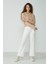 Wide Leg Ispanyol Paça Eşofman Altı 736 Ekru 2