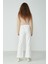 Wide Leg Ispanyol Paça Eşofman Altı 736 Ekru 4