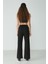 Wide Leg Ispanyol Paça Eşofman Altı 736 Siyah 4