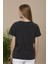 Gri Yıkamalı Baskılı Bisiklet Yaka Tshirt 4