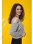 Gri Omuz Pencereli Sweetshirt 3