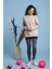 Toz Pembe Bisiklet Yaka Sweatshirt 1
