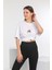 Beyaz Ayıcık Nakışlı Oversize Tshirt 2