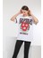 Beyaz Baskılı Oversize Tshirt 2