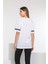 Beyaz Baskılı Oversize Tshirt 4