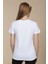 Beyaz Bisiklet Yaka Inci Detaylı Tshirt 4