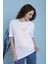 Beyaz Pembe Panter Nakışlı Tshirt 1
