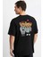 Cute Coupletedy Bear Siyah Ön Arka Oversize Tshirt 2