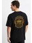 Vintage Gold Awesome Series November 1990 Siyah Ön Arka Oversize Tshirt 2