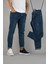 Erkek Slim Fit Dar Kesim Tırnaklı Kot Pantolon Mavi 1