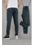 Erkek Slim Fit Dar Kesim Tırnaklı Kot Pantolon Mavi 2