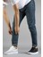 Erkek Slim Fit Dar Kesim Tırnaklı Kot Pantolon Mavi 3