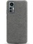 12 Lite İçin Kumaş Telefon Kılıfı - Gri (Yurt Dışından) 4