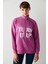 Baskılı Önden Fermuarlı Sweatshirt 5