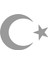 Türk Bayrağı, Ay Yıldız Araba Oto Sticker Gri 60X45 cm 1