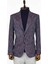 Mor Desenli Slim Fit Spor Ceket 1