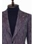Mor Desenli Slim Fit Spor Ceket 2