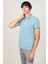 Slim Fit Melanj Düz Polo Yaka T-Shirt 1