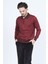Erkek Polo Yaka Yün Kazak 6091903 Bordo 4